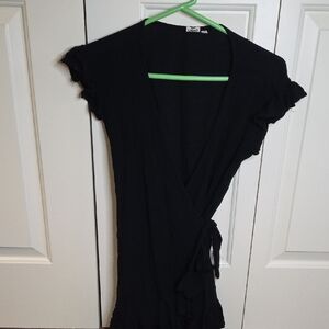 Lagaci Black Swim Top Coverup